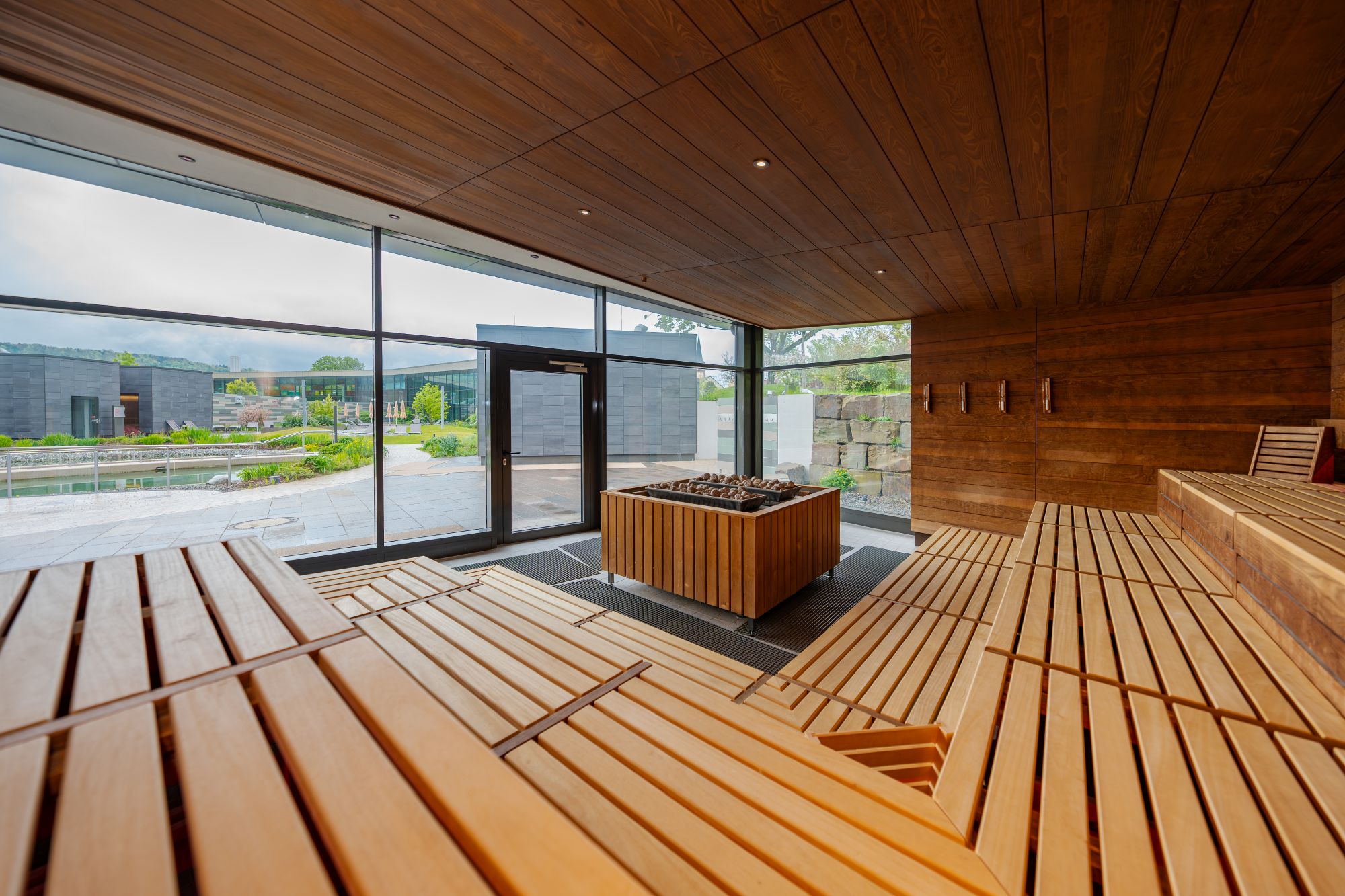 Aussicht in der Sauna im Nautiland