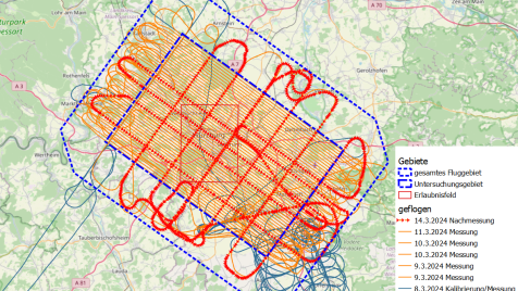 Geothermie-Flüge im Raum Würzburg