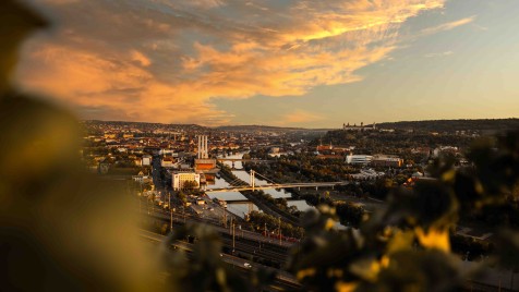 Sonnenuntergang über Würzburg