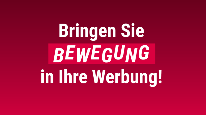 Bewegung Werbung