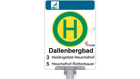 Haltestellenschild_WVV_Kennzeichnung Rollstuhl-Rampe