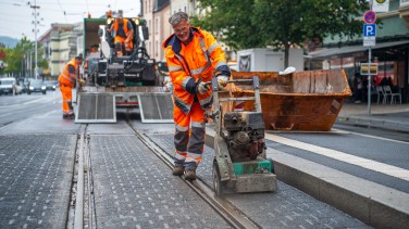 Testgleis Hitzeschutz Material Wörthstraße