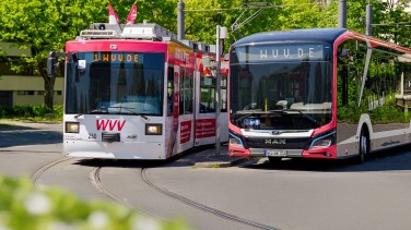 Straßenbahn und Bus