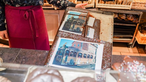 Nikolausbahn-Kuchen bei der Bäckerei Hanselmann Nikolausbahn-Kuchen Bäckerei Hanselmann