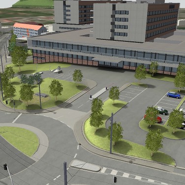 Kreisverkehr Kopfklinikum Zinklesweg