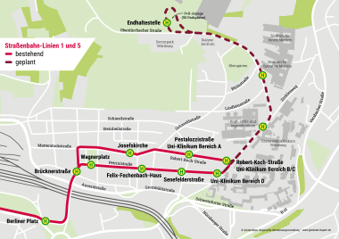 Planungsskizze Trasse