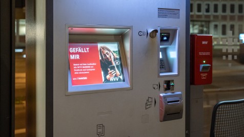 Werbung Fahrscheinautomaten