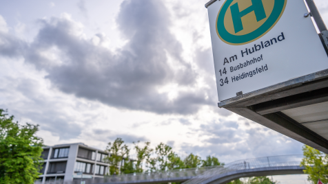 Haltestellen-Schild Am Hubland