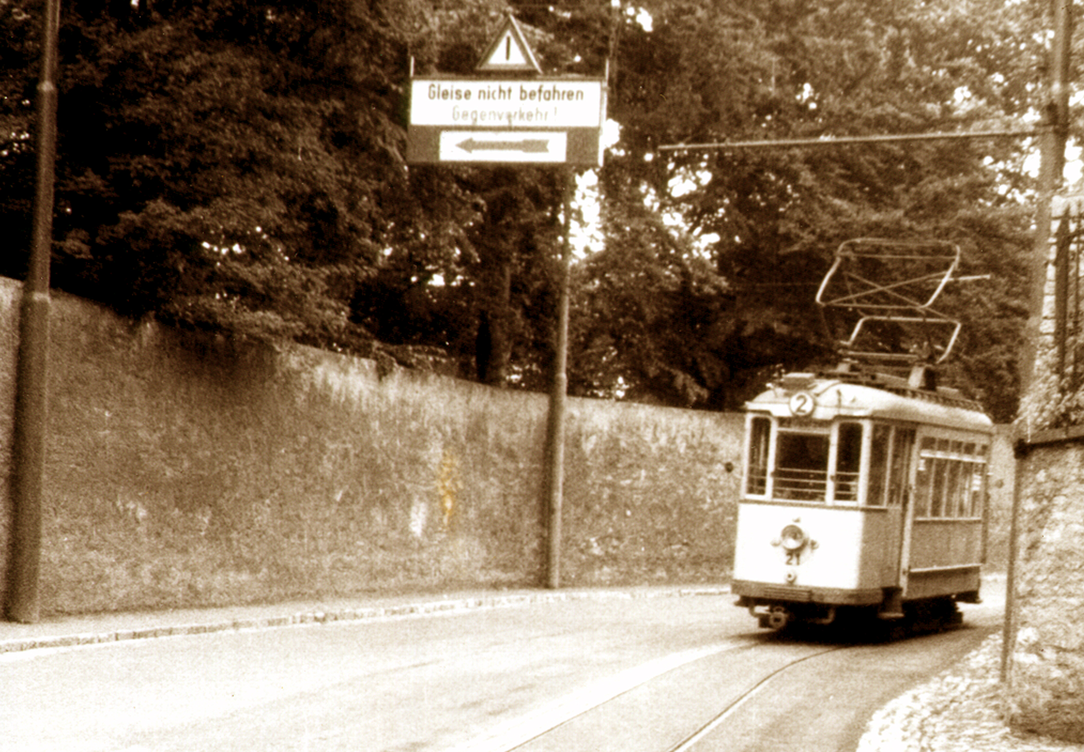 1950 Straßenbahn nach Oberzell