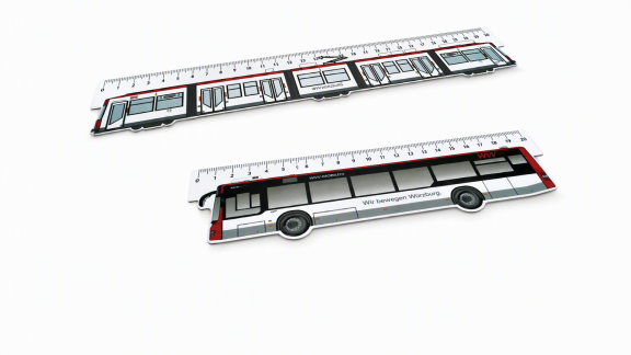 Lineal in Bus und Straßenbahn Optik