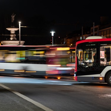 Nachtbusse am Bahnhof