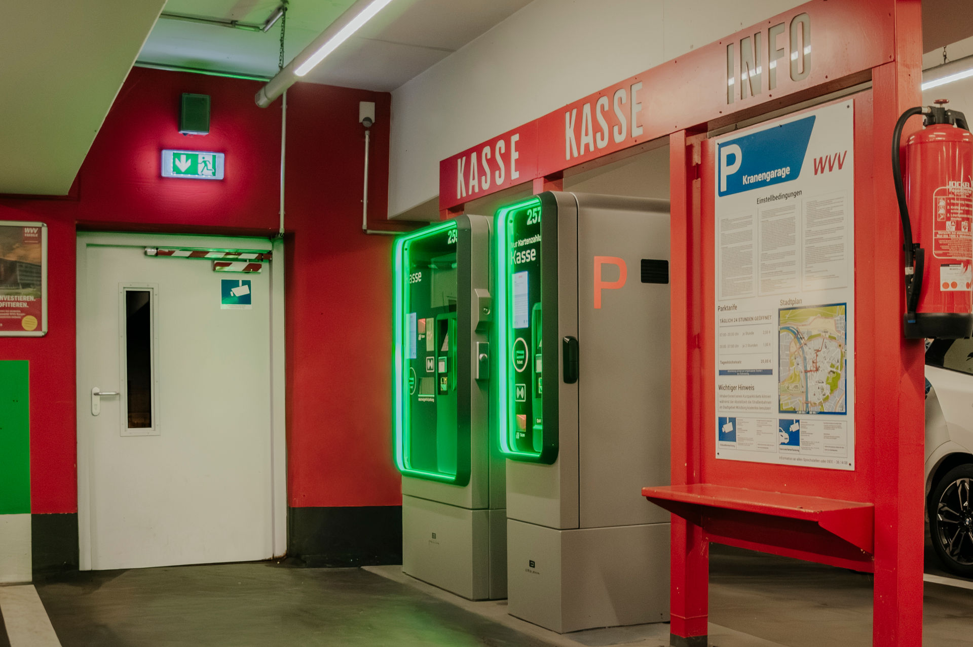 Werben in den Parkeinrichtungen